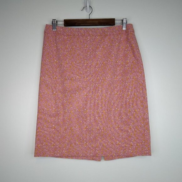 TALBOTS Printed Cotton Stretch  Skirt Size 10 - Picture 1 of 9